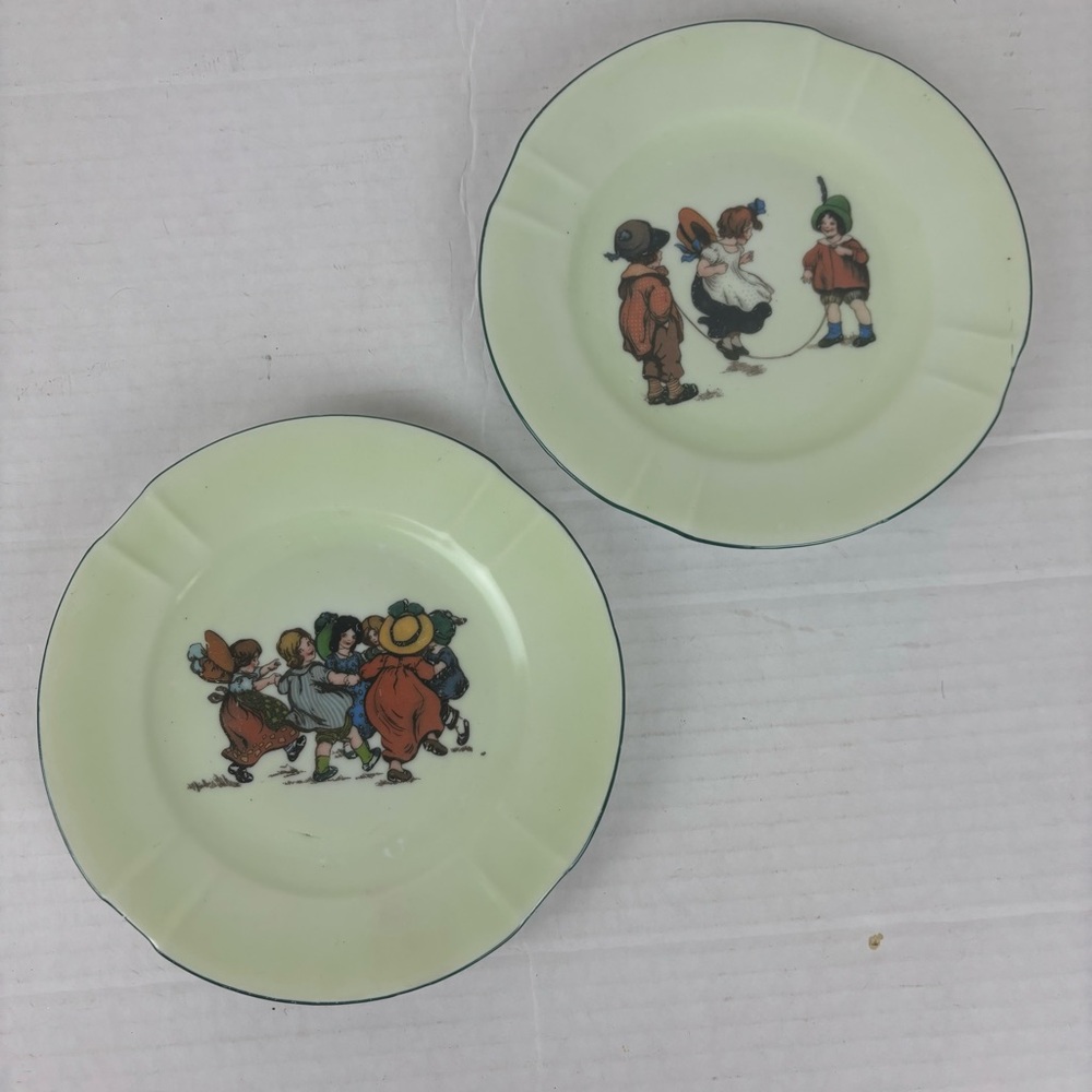 Antique RARE Childers’s scenes plate pair(2)Germany